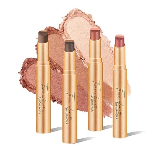 O'CHEAL 4PCS 3 Color Gradient Eyeshadow Stick Matte Shimmer Waterproof Long-lasting Crease-proof & easy to apply, suitable for dailymakeup touch-ups,Eye shadow pen set for Make Up