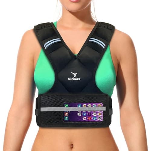 Empower Weighted Walking Vest for Women – Strengthen Muscles, Boost Bone Health, and Burn More Calories, 10lb Adjustable Weighted Vest, 4-in-1 with Removable Weights (4lbs, 6lbs, 8lbs or 10lbs) with Mesh Phone Storage Pocket - Image 1