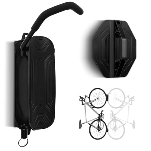 VuvuVoda Bike Wall Mount for Garage, Heavy Duty Bicycle Storage Rack, Swivel Bike Hanger, Space Saving Vertical Wall Storage Holds Up to 66 lbs for Road and Mountain Bikes - Image 1