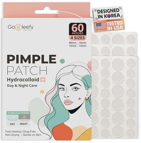 GoGleefy Pimple Patches for Face – Day & Night Acne Patches for Fast Healing, Skin Clarity – Invisible Hydrocolloid Patches, Waterproof Spot Treatment – All Skin Types Zit Patches of 60/120/180 - Image 1