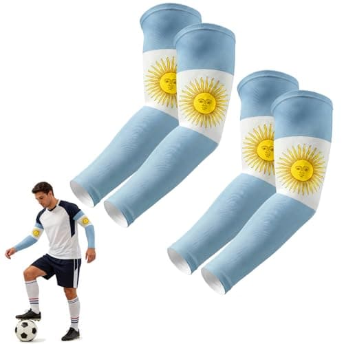 Aegend Arm Sleeves for Men Father's Day, Mundial 2026,Sports Argentina Flag Arm Sleeves for Baseball Football Basketball,Youth & Adult Sizes,2Pairs - Image 1