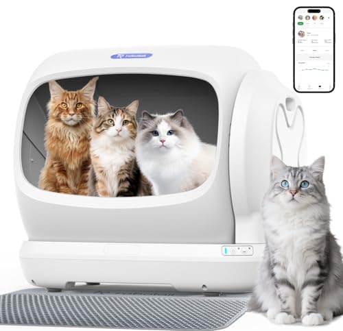 Robotail XXXL Self-Cleaning Cat Litter Box, 106L Extra-Large Automatic Cat Litter Box for Multiple Cats, Safety Sensor/Anti-Pinch Patent/Smart APP Control/Low Entrance/Double-Layer Defense/Easy Clean - Image 1
