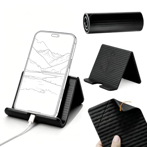 Portable Foldable Silicone Phone Holder, Multi-Angle Adjustable Stand for Mobile Phone,Tablets & Small Devices - Image 1