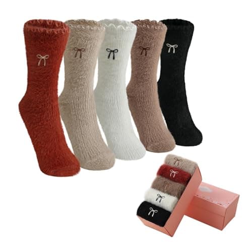 SISOSOCK Fuzzy Cozy Warm Socks for Women-Winter Home Thick Wool Soft Sleeping Socks-Perfect Gifts for Women - Image 1