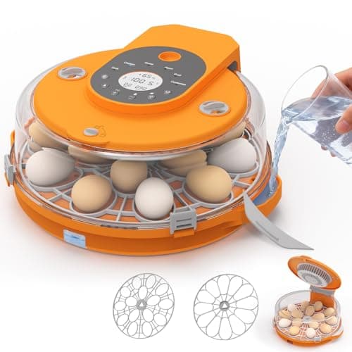 15 Egg Incubator with Side Water Refill, Auto Humidity Control, Automatic Egg Turner, Adjustable Temperature, Egg Candler, 2 Trays for Chicken, Duck, Quail & Goose Eggs - Image 1