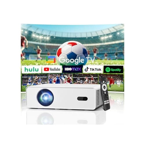 XENPONAD 4K Smart Projector, Native 1080P Full HD Projector with Google TV 1000 ANSI Lumens Auto Focus Keystone Correction WiFi Bluetooth Portable Home Theater Projector for Outdoor Bedroom Movie - Image 1
