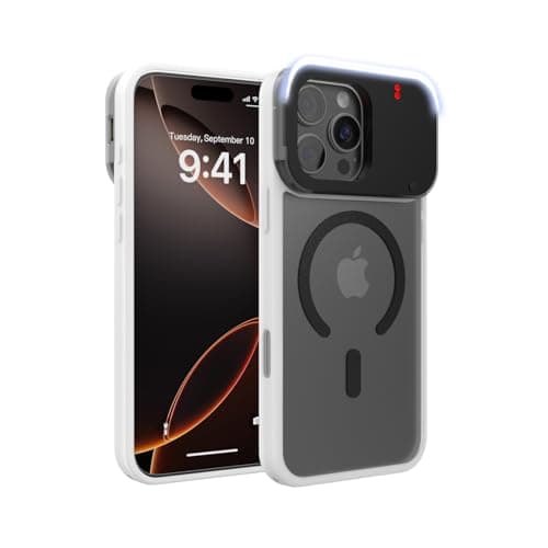 tesha Selfie Light Case for iPhone 16 Pro Max, MagSafe, Camera Detector