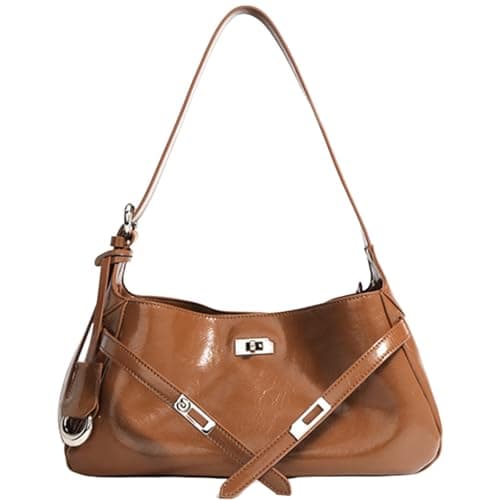 Rosvovo Genuine Leather shoulder Bag for Women,Small Leather Crossbody Bag Satchel purse Handbag with Adjustable Strap - Image 1