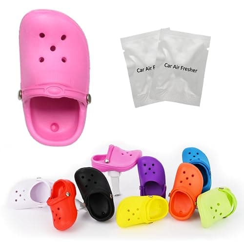 ZJCAHXJ 1 Pack Cute Car Air Freshener,Shoe Shape Cars Vent Clips with 2PCS Refills Solid Fragrance Replacement Pads Car Decor Perfume Clip Cars Interior Accessories for Men/Women(Pink) - Image 1