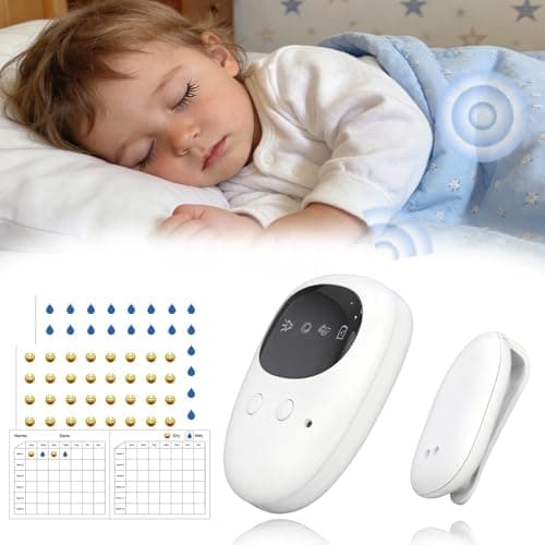 Wireless Bedwetting Alarm for Kids - Separate Design Enuresis Pee Alarm with Vibration & Sound Alert, USB C Rechargeable Bed wetting Alarm & Moisture Detector Back Clip for Boys Girls Toddlers Seniors - Image 1