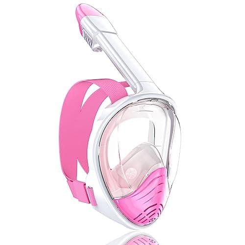 QingSong Full Face Snorkel Mask for Adults, Snorkeling Gear with Camera Mount, 180 Degree Panoramic View Snorkel Set Anti-Fog Anti-Leak - Image 1