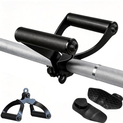 HAFOWAH Adjustable T Bar Row Attachment Non-Slip V Bar Attachment for Home Gym Equipment, Double D Row Handle Cable Attachments for Gym, Olympic Strength Training Bars, Back, Arm, Shoulder Training - Image 1
