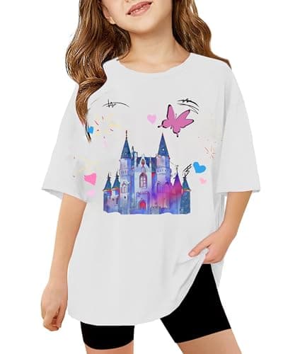 Magic Kingdom Shirts for Girls Oversized Magical Castle Birthday T-Shirt Kids Cute Holiday Family Vacation Trip Tee White - Image 1