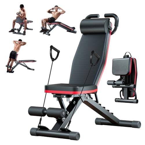 2026 Adjustable Weight Bench - 1000LBS Foldable Bench Press Workout Bench for Home Gym, Roman Chair & Incline Decline Flat Sit Up, Heavy Duty Full Body Dumbbell Fitness Bench - Image 1