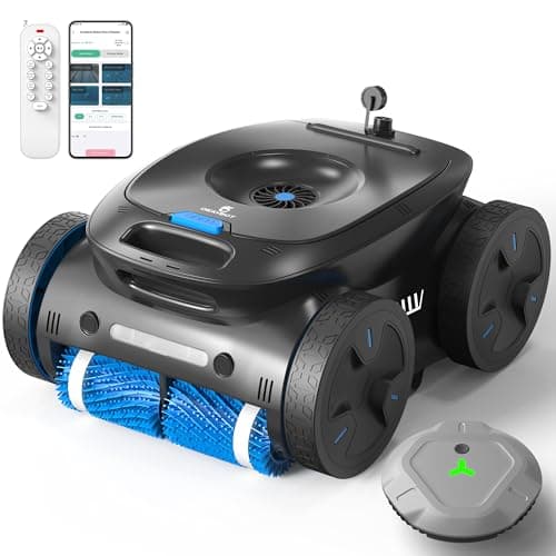 (2026 Upgrade) OKAYBOT P2 Robotic Pool Cleaner Vacuum with Remote Control and App, AI Smart Navigation Automatic Pool Cleaner for Inground Pools with Floor Wall and Waterline Cleaning - Image 1