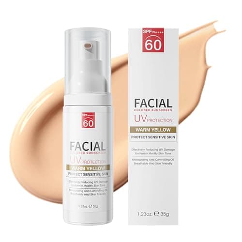 Tinted Sunscreen, Tinted Moisturizer with SPF, Tinted Sunscreen for Face, Tinted SPF 60, Oil Control & Moisturizing Skin Tone Correcting, Radiance Skin, Perfect for Mothers Day Gifts &Beach Must Haves - Image 1