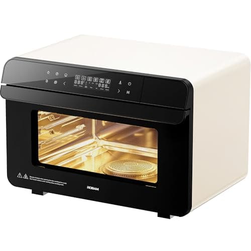 ROBAM Toaster Air Fryer Combi Oven, Countertop Steam Oven 14-in-1 with Convection Steam Roast & Bake, Multi-Stage Cooking, Self-Clean, 7 Modes, 30 Built-In Recipes, for Kitchen Pizza Baking (White) - Image 1