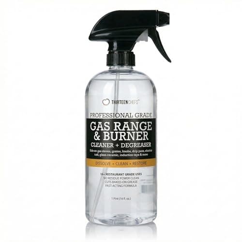 Thirteen Chefs Gas Range Cleaner and Degreaser - Stove Grates, Grills, Oven Glass and Door - Cuts Through Baked on Food (16oz) - Image 1