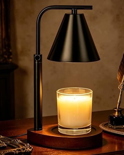 Marycele Black Candle Warmer Lamp with Timer, Height Adjustable Electric Lamp Candle Warmer, Black Home Room Decor Aesthetic, Birthday Gifts for Women Men - Image 1