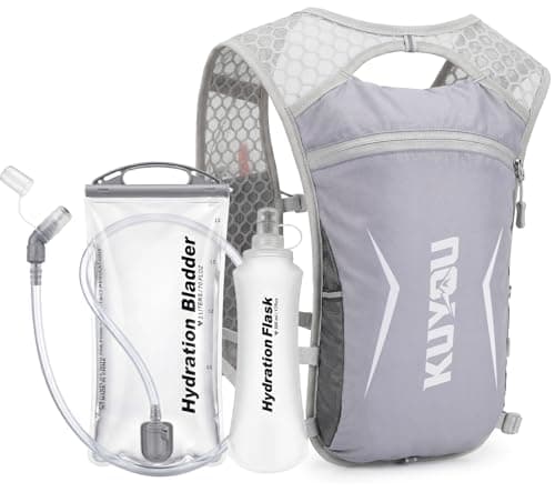 KUYOU Running Vest for Women & Men, Lightweight Hydration Backpack with 2L Water Bladder, Water Backpack for Trail Running, Hiking, Cycling & Marathon