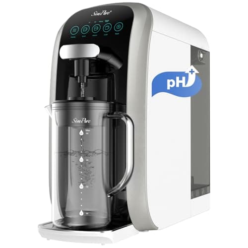 SimPure Y7T-A Countertop Reverse Osmosis Water Filter, NSF/ANSI 58 Certified, 5 Stage RO Water Filtration System, Water Purifier for Home, No Installation, 4: 1 Pure to Drain, pH+ Balanced ALK Taste - Image 1