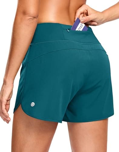 G Gradual Women's Running Shorts with Mesh Liner 3" Workout Athletic Shorts for Women with Phone Pockets(Borealis Green,Small) - Image 1