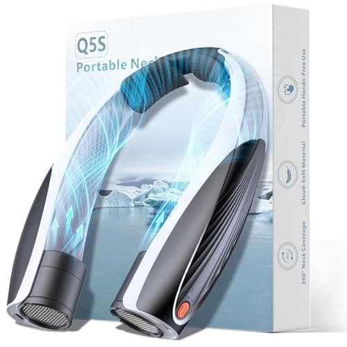 Kesguar Portable Neck Fan, 20H RunTime Cooling Fan, 6 Speeds 360° Airflow Personal Fan, Rechargeable Hands Free with 6000mAh Battery Wearable fan Gifts for Women Men Outdoor Travel Camping - Image 1