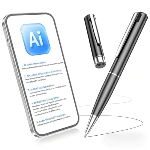 Note AI Voice Recorder, Transcribe & Summarize with AI, App Control, Note Taker for Meetings & Calls, Supports 150 Languages, AI Note Taker Pen for Meetings, Lectures, Interviews, Video Calls - Image 1