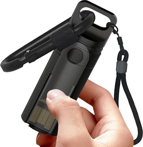 Aluminum Alloy Carrying Case for Ledger Nano X/S/S Plus & YubiKey 5/5C NFC 5Ci, Portable, Waterproof, Shockproof, Fire-Resistant Cold Wallet Storage Tube with Carabiner for Crypto & USB Drive Case - Image 1