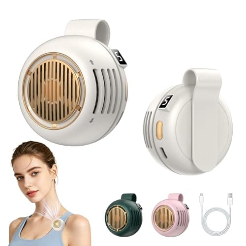 Mini Clip-On Personal Fan, 360° Rotation, LED Speed Display, Quiet Operation, 5 Adjustable Speeds from Gentle Breeze to Strong Airflow, Ultra Light Portable Fan for Stroller Travel Office Gift - Image 1