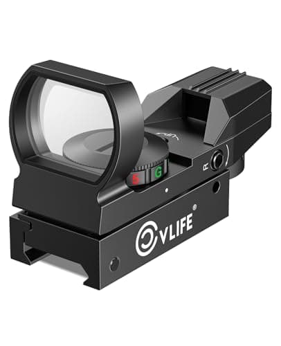CVLIFE FoxSpook Motion Awake Multi Reticle Green & Red Dot Sight, Reflex Sight for Picatinny, Absolute Co-Witness Red Dot Optics Scope with 31×21mm Large Window