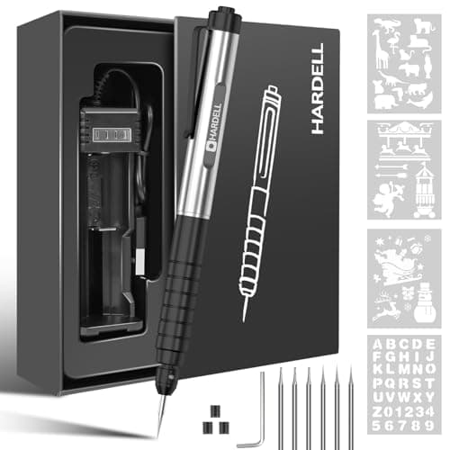 HARDELL Engraving Pen, Cordless Engraving Tool with 37000RPM, USB Rechargeable Metal Pen Engraver for Artists & DIYers, Electric Engraving Pen for Metal, Wood, Glass and Plastic - Beginner Friendly - Image 1