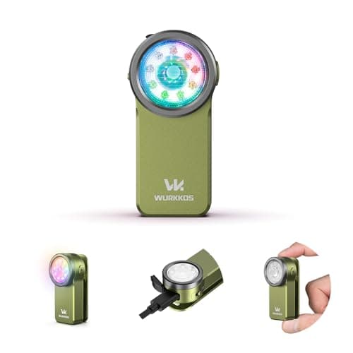 Wurkkos HD03 Rechargeable EDC Flashlight 680 High Lumen Clip Light, Small Flashlight Triple Light Source, 90 High CRI, IPX6 Waterproof, Magnetic Pocket Flashlight for Working Emergency Signal (Green) - Image 1