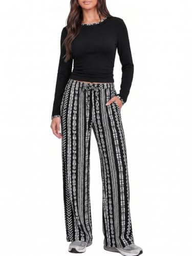 Casly Lamiit Lounge Sets Women 2 Piece Trendy Print Pants Set with Pockets - Image 1