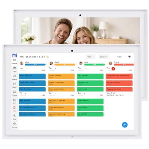 Digital Calendar Touchscreen, Smart Family Electronic Calendar and Digital Picture Frame - Digital Wall Planner with Schedule, Chore Chart, Meal Planner, Tasks, Wall & Desk Display - 10.1'' - Image 1
