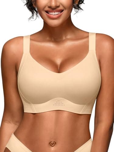 Wireless Jelly Bras for Women - Plus Size Full Coverage Seamless Bra No Underwire, Supportive T-Shirt Bralette for Older Skin 4XL - Image 1
