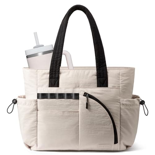 LOVEVOOK Women's Tote Handbags, Puffer Bag and Work Bags with Compartment for Women, Lightweight Quilted Nurse Shoulder Daily - Image 1