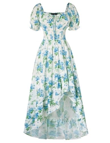 Scarlet Darkness Summer Corset Dress Cottagecore Sun Dress Chiffon Wedding Guest Dresses for Women White S - Image 1