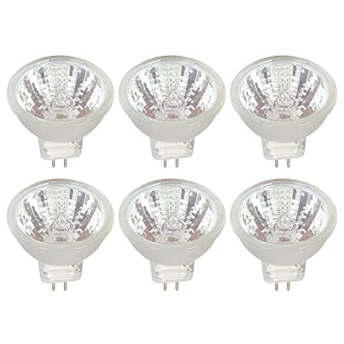 Simba Lighting 10 Watt 12 Volt MR11 Halogen Spotlight Bulbs (6 Pack) 2-Pin 110lm 30° Beam Angle for Accent, Track Light, and Fiber Optics, GU4 Bi-Pin Base, Glass Cover, Warm White 2700K Dimmable - Image 1