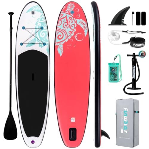 FunWater Inflatable Stand Up Paddle Board with Premium SUP Paddleboard Accessories, Anti-Slip EVA Deck, Paddle Boards for Adults & Youth of All Skill Levels - Image 1
