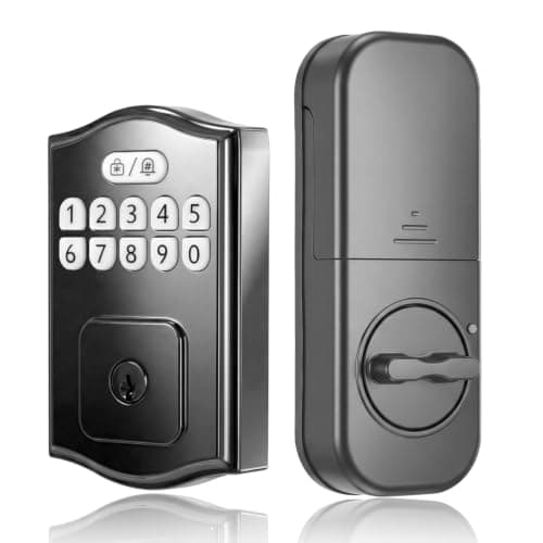 RUIKANG POWER Keyless Entry Door Lock, Smart Deadbolt with Keypad, Electronic Deadbolt with 200 User Codes & 4 Backup Keys, Auto-Lock Smart Door Lock for Front Door, Easy DIY Installation - Image 1