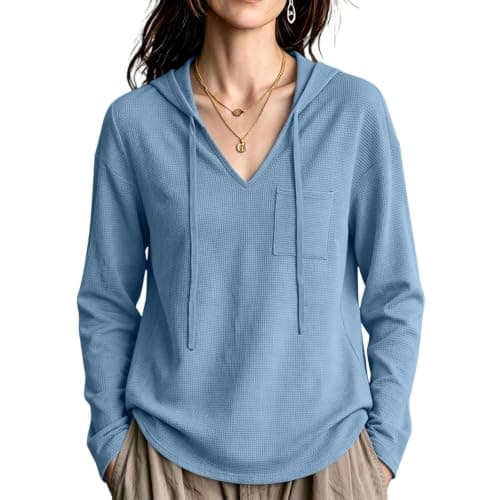Lightweight Hoodies for Women Trendy Fall Fashion 2026 Sky Blue Large