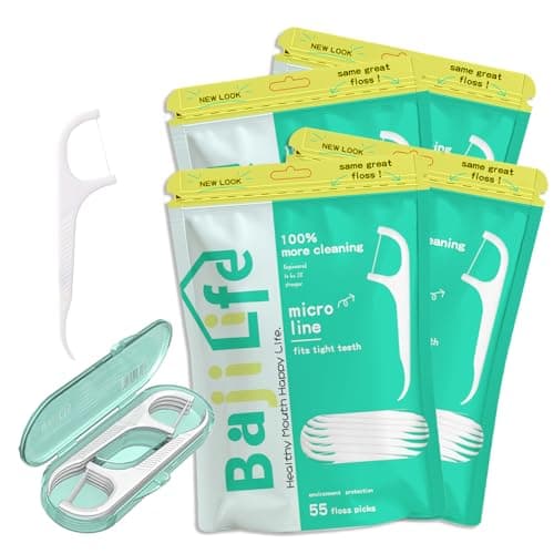 Dental Floss Picks(228 Count) - Tooth Floss Picks, Tooth Picks Flossers for Adults, Floss Picks for Teeth, 55 Count (4 Pack) & 8 Count Portable Tooth Floss Picks Holder - Image 1