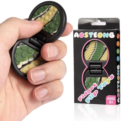 Fidget Toys Adults, Sensory Toys for Kids with Autism, Anxiety Relief Items for ADHD Stress Relief, Fun Fidgets for Teens Textured & Flip Slider - Treasure Box Toys for Classroom (1pc-Camo) - Image 1