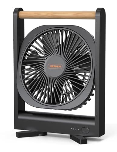 AIERVEN Magnetic Cruise Fan Cabin Approved, Ultra-Slim (1.46") Travel Fan for Cruise Ship, Quiet & Feather-Light (13 oz), Magnetically Sticks on Cabin Ceilings and Walls, Cruise Essentials