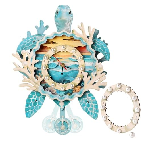 Ulieer 3D Sea Turtle Clock Wooden Puzzle for Adults - Image 1