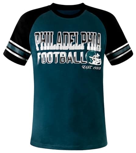 Simapak Mens Football Fans Athletic City Raglan T-Shirts - Midnight Green & Black (Size:2XL) - Image 1