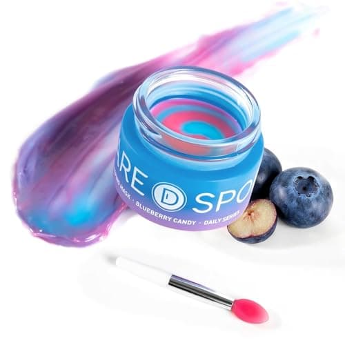 SPODARE Blueberry Lip Mask Overnight, Swirl Lip Sleeping Mask for Dry Cracked Lips Care, Dual-Color Lips Balm for Nourishing and Softening Lips and Reduce Fine Lines -12g - Image 1