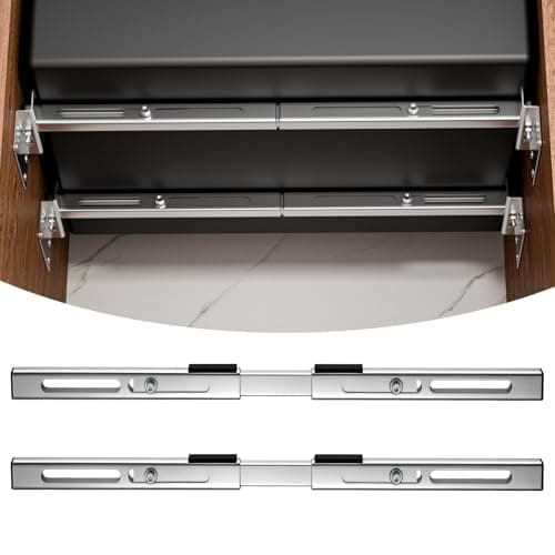 HAHOME Undermount Sink Brackets Support Kit, Adjustable Heavy Duty Stainless Steel Undermount Sink Repair Braces for Kitchen & Bathroom Sinks 28–39.4 Inch (2 Pack) - Image 1