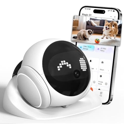 Honey Tour 1080P Pet Camera Robot: Indoor Movable Home Security Camera with App Control, Night Vision, 2-Way Talk, Motion Detection, SD Card Storage, Smart Pet Cam for Cat/Dog/Baby/Elderly Monitor - Image 1